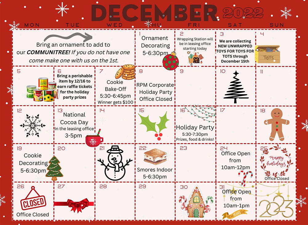 alto december calendar